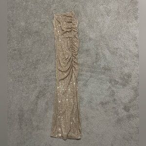 Gold sequin dress